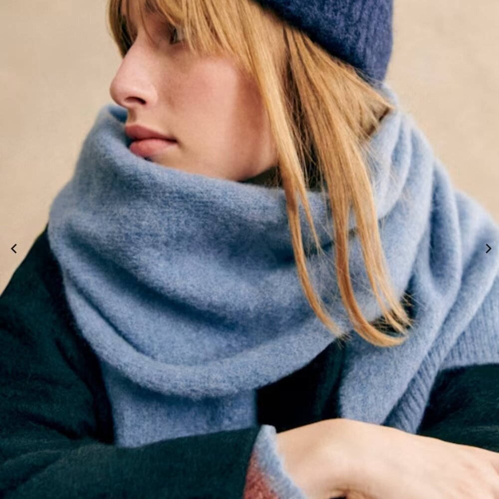 New ! Sezane Marianne Scarf - Ice Blue